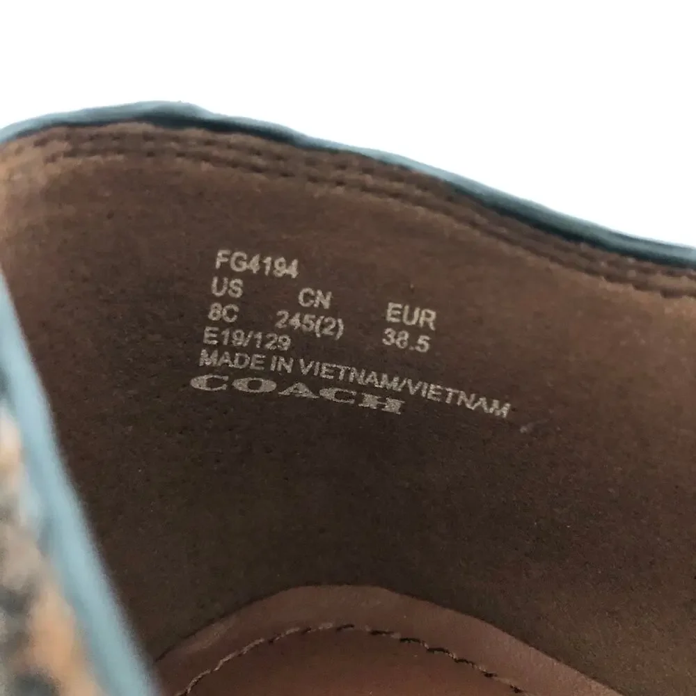 Coach Perri Snake Print Ankle Bootie Carmel Leather Westerncore